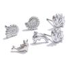 Yhpup Ocean Style Shell Conch Dolphin Stud Earrings One Set Ear Stacking Gold Color Summer Stainless Steel Studs Jewelry