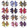12 Pcs Kids Halloween Pattern Bowknot Hair Clip Hairband Ornament Gift