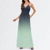 Women's Casual Knitted Cotton Gradient Print Suspender Dress