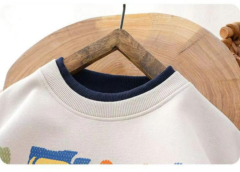 2024 Spring/Autumn Boys' Thin Pullover Sweatshirt - Cool Base Layer for Medium/Large Kids