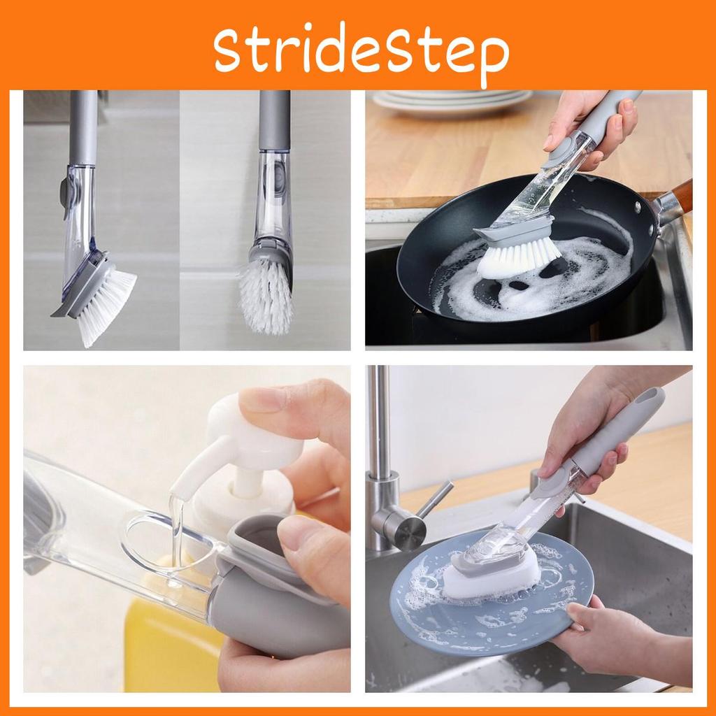 Longhandle Cleaning Kitchen Brush Bowl Washing Sponge Brush Accessories Pot