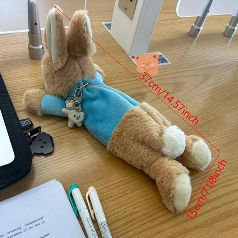 Plush Pencil Pouches School Office Stationeries Supply Bag Pen Box Pencil Case For Kids and Students Desktop Organizers