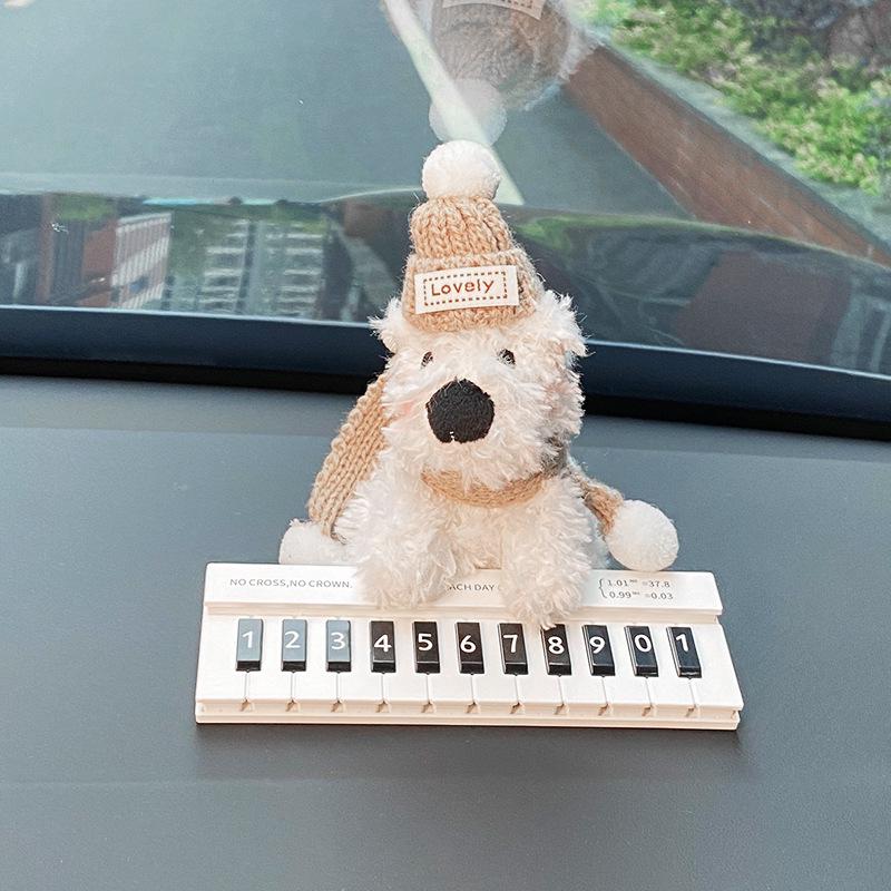 West Highland Dog Plush Car Parking Number Plate & Blackboard Ornament