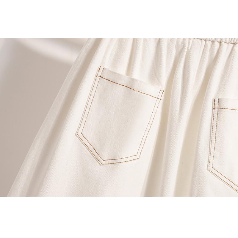 DIMANAF 2026 Plus Size Summer Skirts Women A-Line Cotton Fashion Lady Casual Elegant Long Skirt
