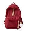 Schoolbag schoolbag female college student Japanese ins solid color Harajuku student backpack wholesale large capacity versatile backpack