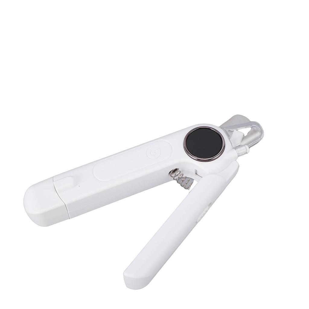 2 In 1 Pet Nail Clipper Grinder with LED Light Quiet Cat Dog Nail Trimmer Grinder for Small Medium Large Dogs White