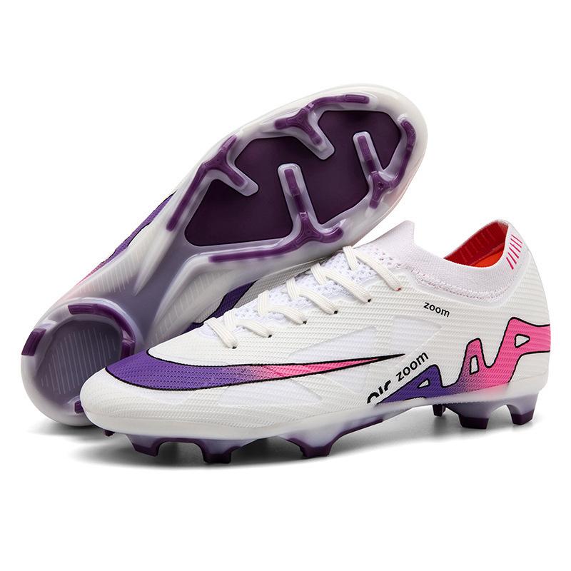 Seamless Fly-woven European Cup Low-top Football Shoes, Youth Spikes, Artificial Grass Training Shoes