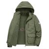 Men's Autumn/Winter Outerwear: Thickened, Warm, and Casual Jacket , Fleece-Lined Cotton Coat for Middle-Aged Men