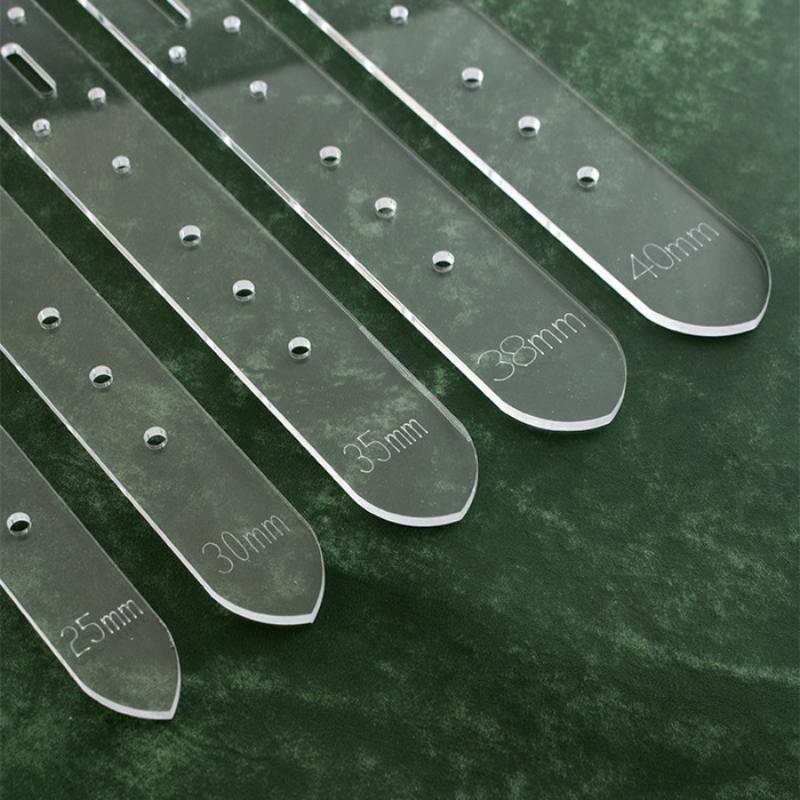 Belt Punching Positioning Template, Acrylic Version 5 Model Vegetable Tanned Belt Fixing Plate, Positioning Plate