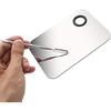 Cosmetics Mixing Palette 11.5x7.5 Cm Silver UBX with Knurled Handle Professional Makeup Tool