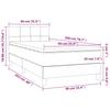 Box Spring Bed with Mattress Dark Gray 90 x 200 cm Fabric