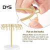 Hair Claw Holder with 16 Removable Hooks Round Base Easy Installation Store Hair Accessories Jewelry Holder