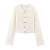 European and American Women's Clothing, Fashionable Versatile Jacquard Texture Knitted Cardigan Top UWH960017