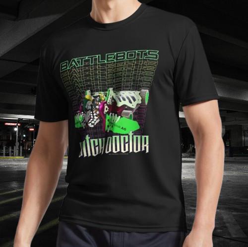 BattleBots Robot Witch Doctor Logo Stack Active Funny Size Mode American T-shirt S разноцветный