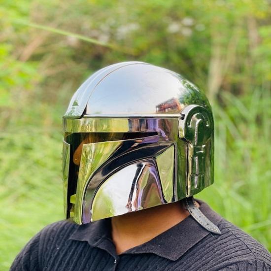 Helmet Steel Cosplay Helmet Armor  Medieval Sci-Fi Collectible LARP  Display Prop Gift