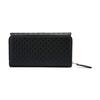 Gucci GG Embossed Leather Continental Wallet, Black with Gucci Logo Patch, Unisex Luxury Long Wallet for Daily Use 449364-BMJ1G-1000