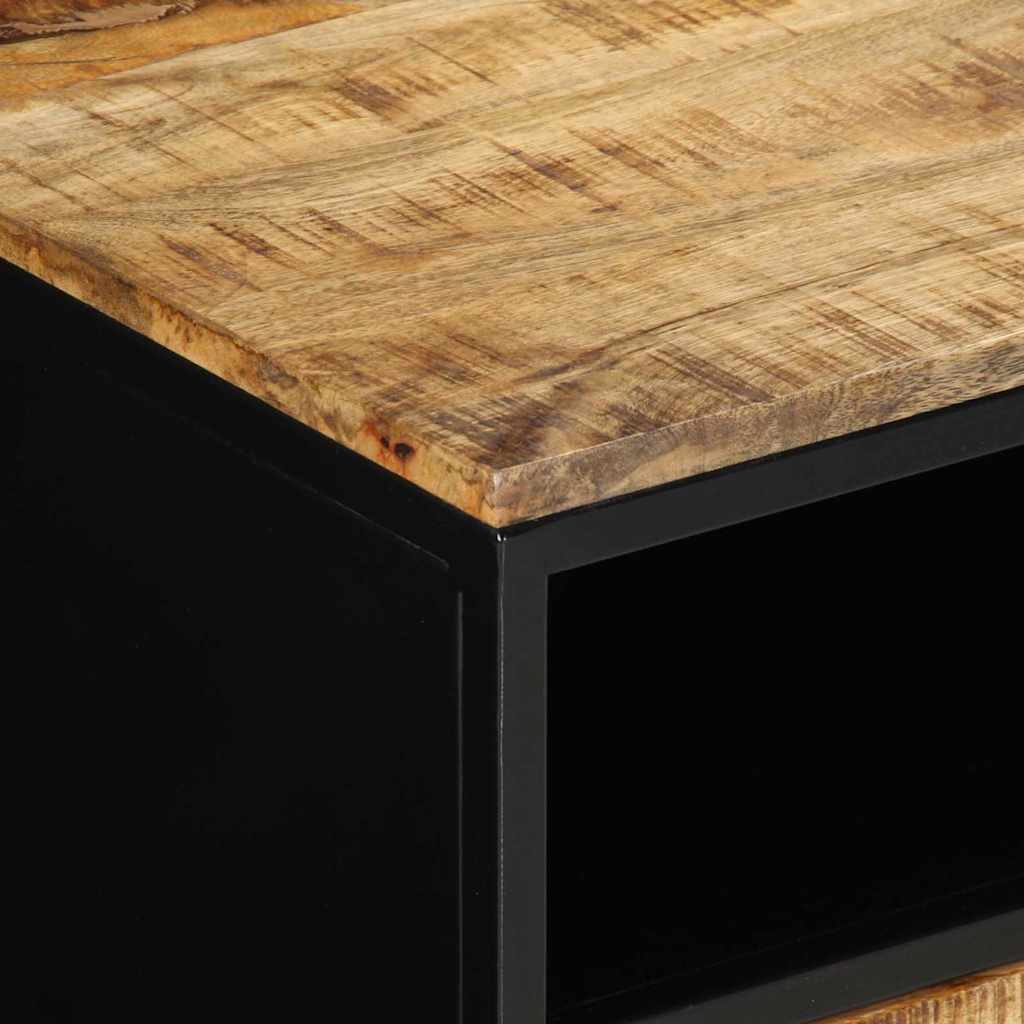 Coffee Table Brown 90 x 50 x 40 cm Solid Mango Wood and Metal
