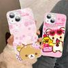 Anime Cute Cartoon Rilakkuma Movie For IPhone 14 13 12 Mini 11 Pro XS Max X XR 14 Plus Tempered Glass Cover
