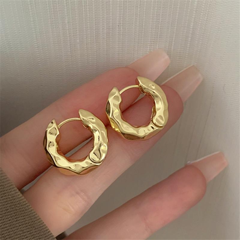 Trending Metal Geometry Hoop Earring Fashion New Design Irregular Minimalist Earrings for Women Fashion Jewelry Gifts