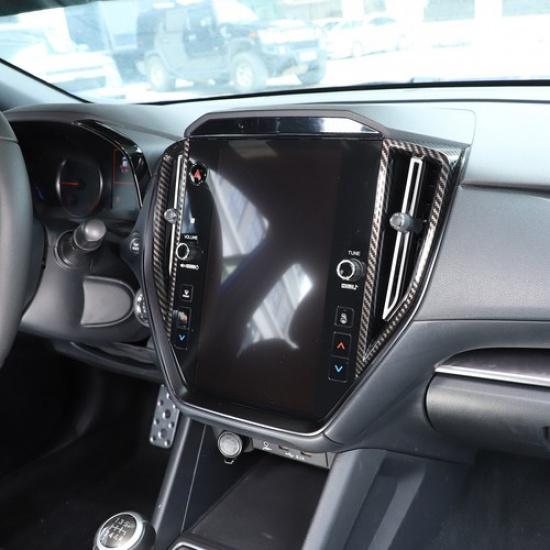 ABS Carbon Fiber Center Air Vent Panel Frame Cover Trim For Subaru WRX -24