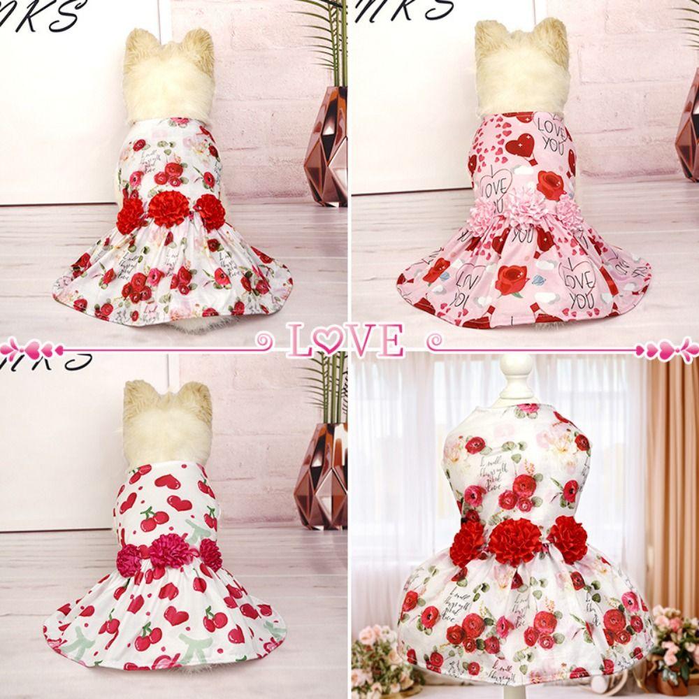 Breathable Pet Skirt Cute Dog Sleeveless Dress Pet Accessories Dog Princess Dress  Small Medium