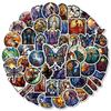 New 50 Pieces Of Colored Glass Style Beauty Angel Glass Personality Creative Decorative Decals Premium Durable