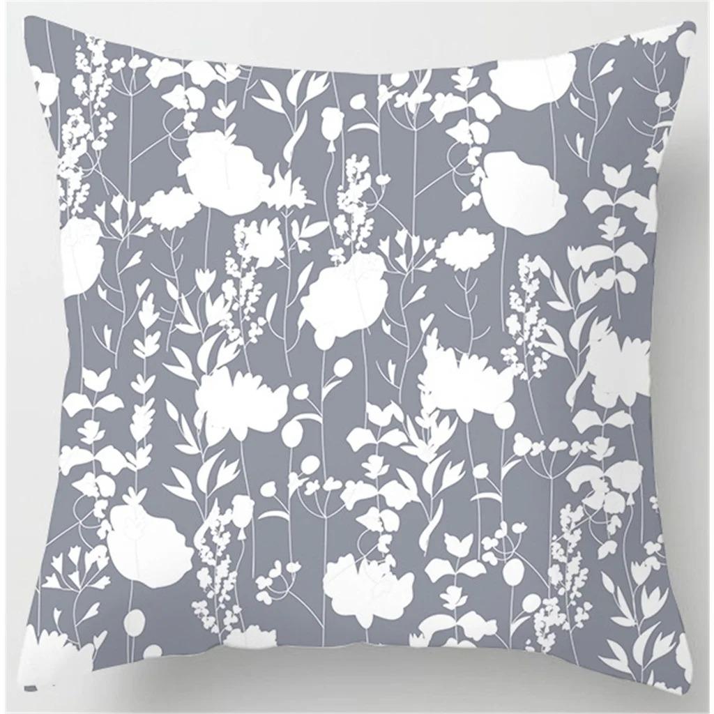 

Серо-белая простая наволочка для офиса, гостиной, автомобиля, украшения для дома, наволочка 40x40cm