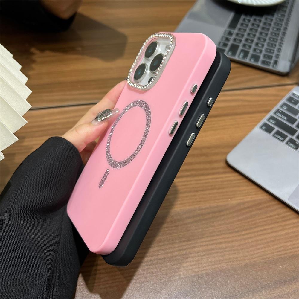 Magnetic Phone Case for iPhone 11 12 14 16 Pro 16 15 14 13 12 Pro Max 13 14 15 16 High Quality Sparkling Shockproof Shell