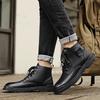 Men's Shoes Handmade Men Boots Genuine Leather Male Booties Outdoor Vintage Boots Ankle Work Boots Men Fashion Motorcycle Boots