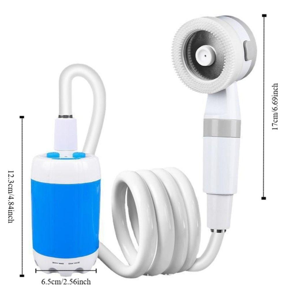 Rechargeable Portable Camping Shower Temperature & Battery Digital Display Shower Pump  Household