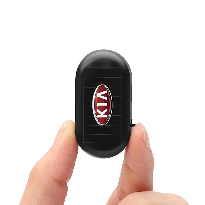 2026 Hot Car Sticker Car Mini LED Solar Powered Security Light Caution Lamp Auto Accessories For KIA Sportage Rio 3 Soul Optima