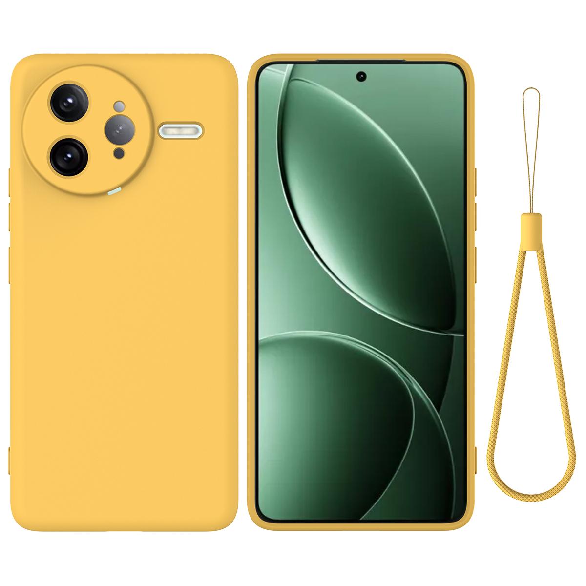 

Для Xiaomi Poco F7 Ultra 5G/Redmi K80 Pro 5G Чохол з рідкого силікону Задня кришка телефону з ремінцем для руки C