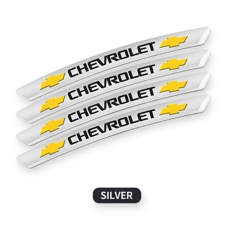 Car Logo Aluminum Stickers Auto Wheel Hub Decoration For Chevrolet Onix Cruze Silverado Impala Equinox Malibu Tahoe Cobalt LC2