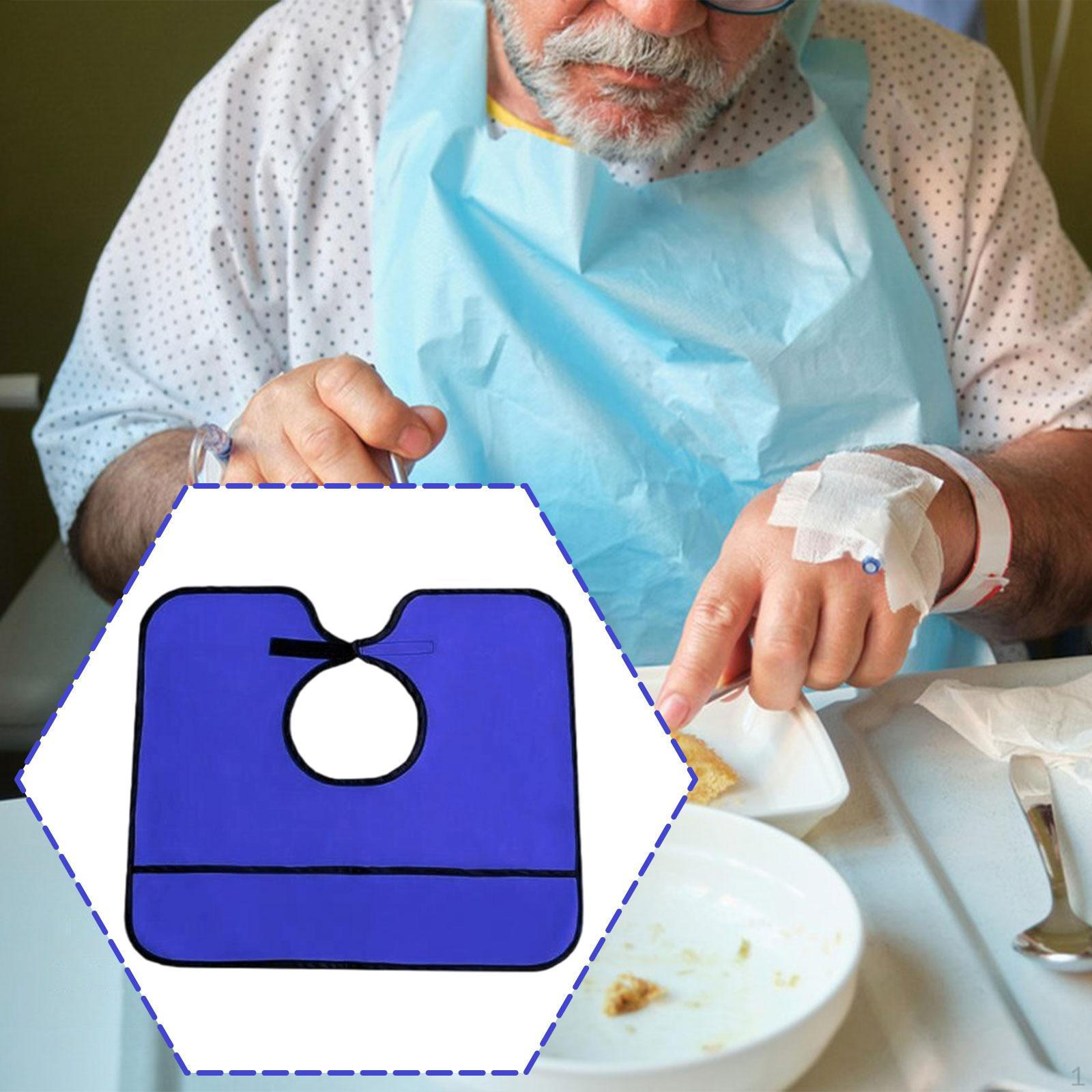 

Adult Bib for Eating Clothing Protector Practical Simple Reusable Washable Waterproof Elderly