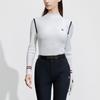 Fila Golf Series Color Block Casual Pullover Long Sleeve Knit Sweater Women Sweater Jade-White A11W415402F-WT