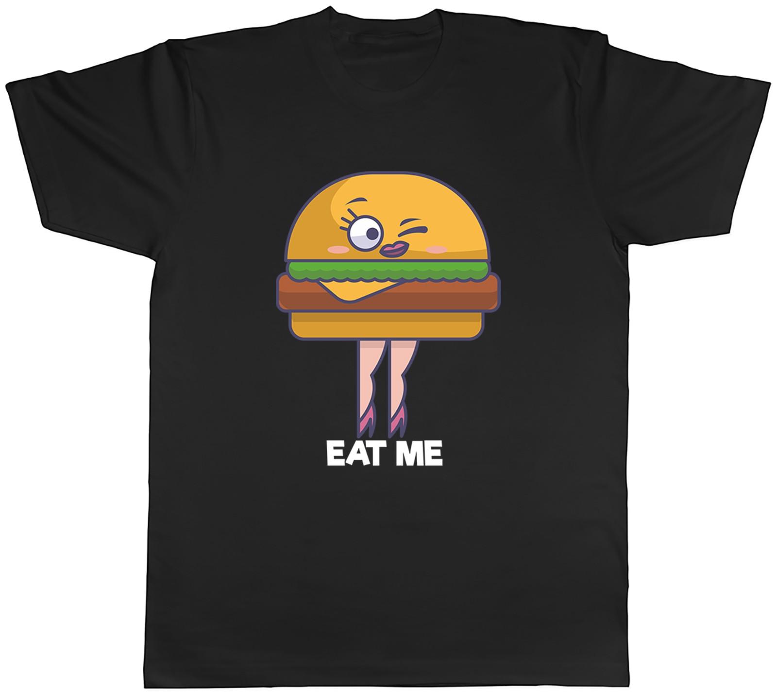 Funny Cheeseburger Eat Me Foodie Fast Food Mens T-Shirt Tee Gift Top XXXXL