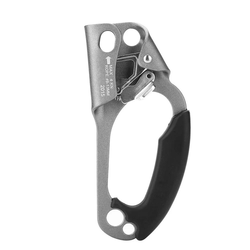 Climbing Hand Clamp Climbing Ascender Right Hand Climbing Ascender Rope Handle Clamp for 8mm-13mm Rope Rock Climbing Equipment