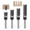 1/4Pc 6Mm 1/4"Shank Bearing Straight Router Bit Copy Trimming Cutter Line Cutter Trimming Machine Milling Cutter Woodworking Too