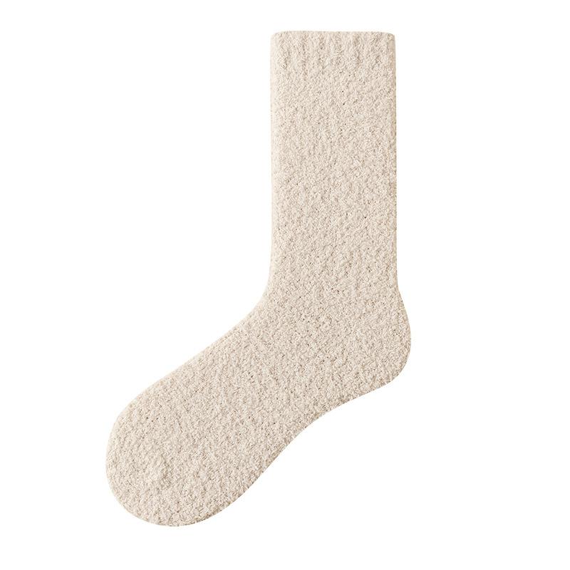 Female Autumn and Winter Keep Warm Do Not Hold Feet Do Not Drop Hair Moon Son Home Sleep Tube Socks