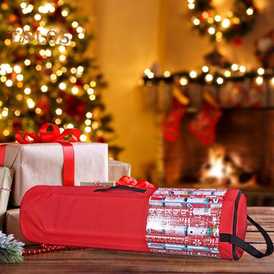Gift Wrapping Paper Storage Bag Organizer with Handle Zipper Closure Large Capacity Waterproof Portable Wrapping Paper Holder