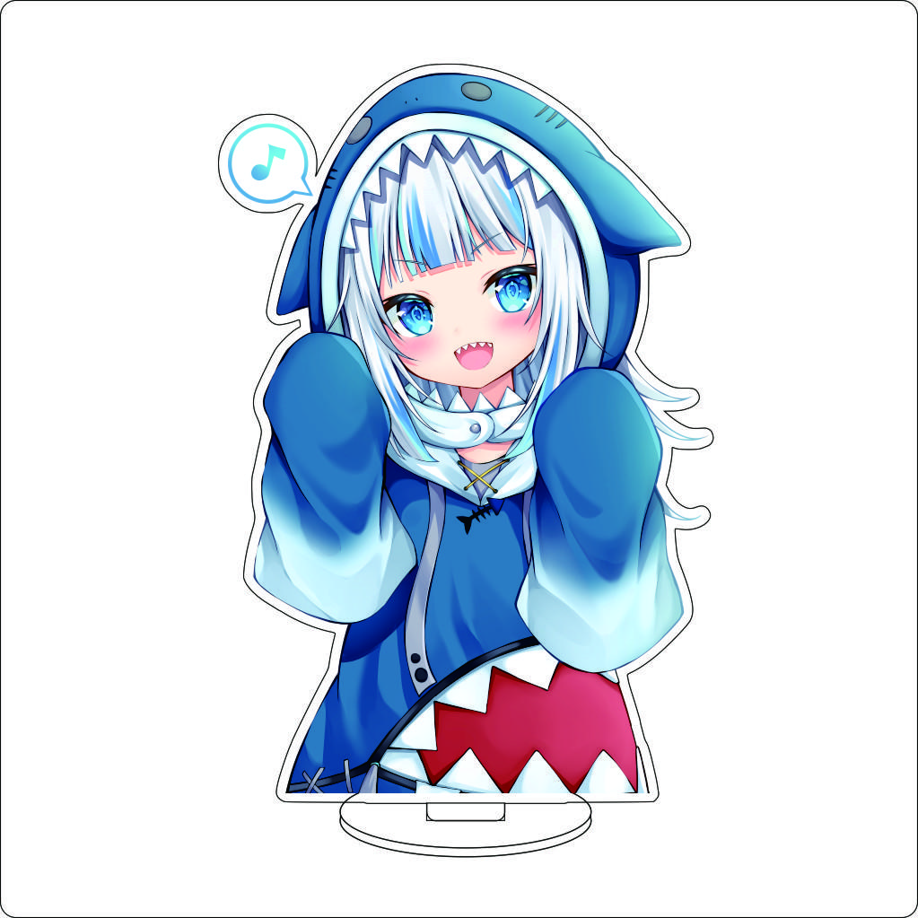 16CM Anime Cosplay Acrylic Stand Ornaments Gawr Gura Figure Stand Halloween Christmas Fans Gifts