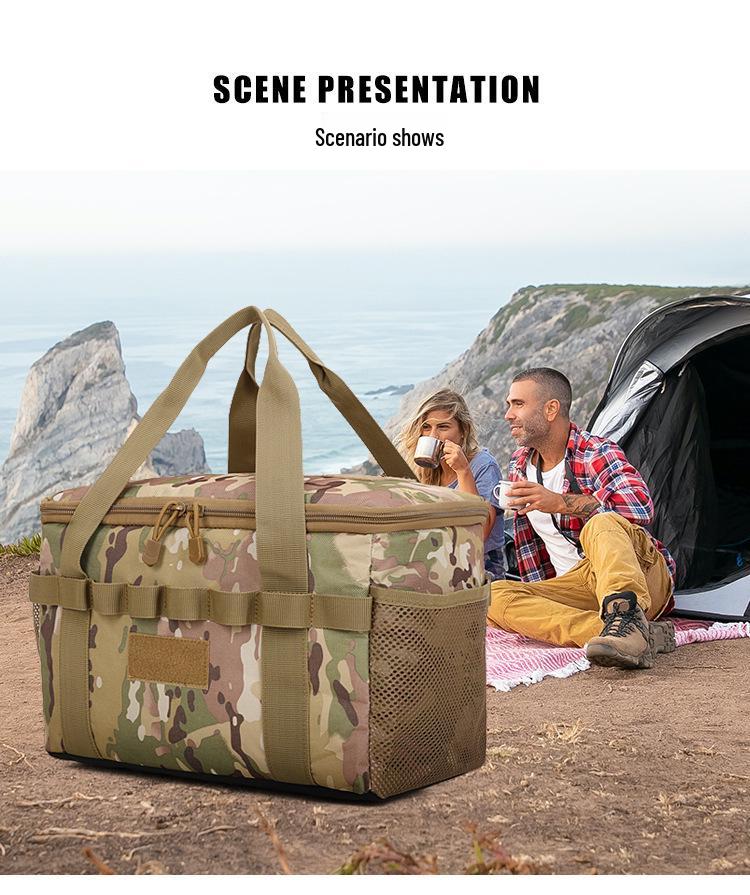 Large Capacity Outdoor Camping Picnic Tableware Storage Bag