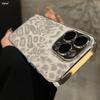 For iPhone 16 Pro Max Luxury Leopard Print Pattern Plating Frame Phone Case For iPhone 11 12 13 14 15 Plus Lens Protective Cover