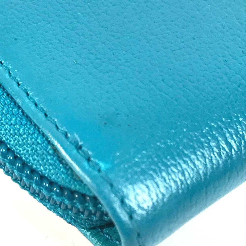 CHANEL Camellia CC CC Mark Zip Around Long Wallet Long Wallet Leather blue