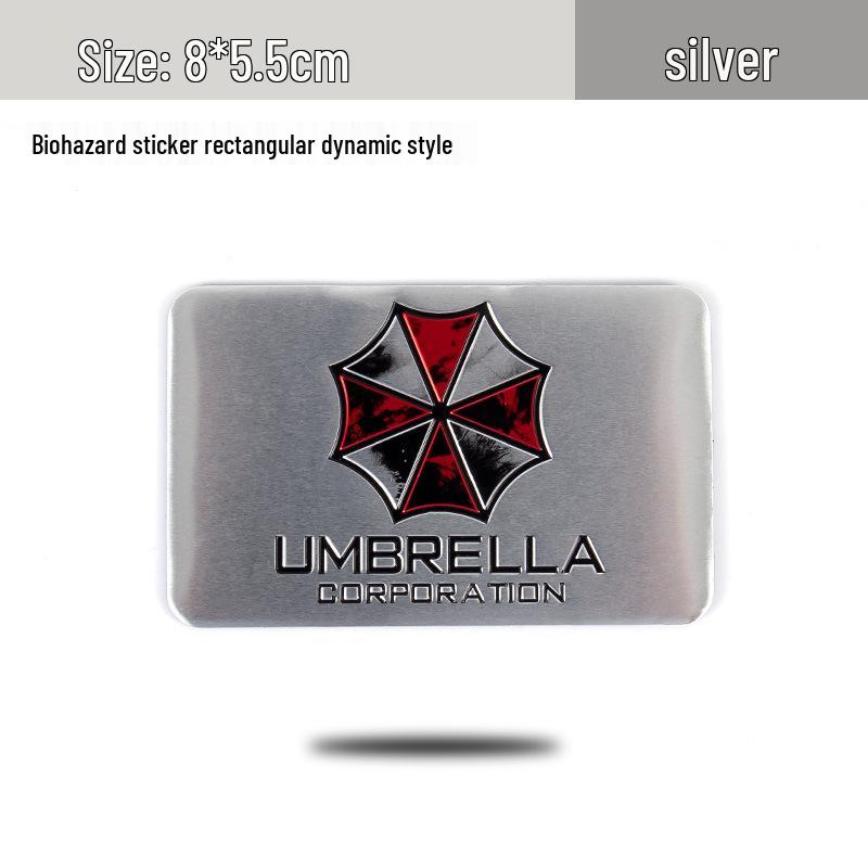 Creative Metal Car Stickers: Biochemical Crisis Scratch Cover & Umbrella Design