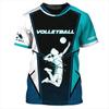 Uniforme de volleyball neutre T-shirt homme imprimé en 3D sportswear à manches courtes à la mode confortable respirant séchage rapide