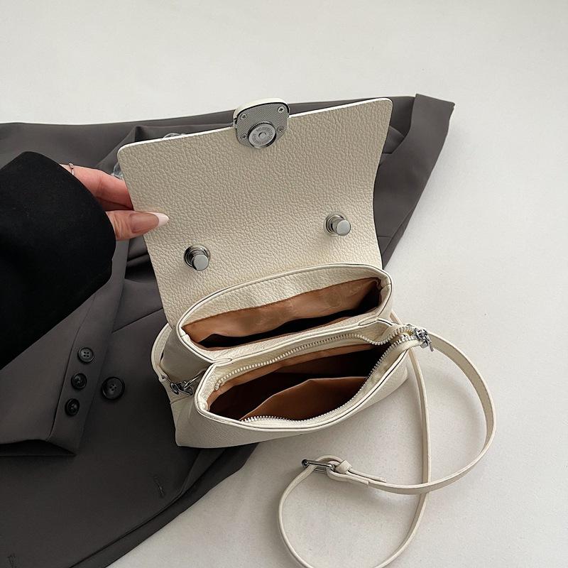 New Fashion Simple Silk Scarf Contrasting Color Portable Shoulder Crossbody Trendy Women's Bag