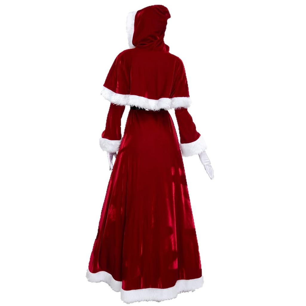 Adult Performance Costume Christmas Dress - Elegant Long Gown for Holiday & Stage
