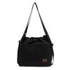 2025 new large-capacity casual fashion drawstring pleated shoulder bag travel leisure messenger tote bag women