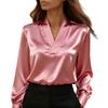 Neues V-Ausschnitt Langarm Temperament Slim Professionelles Hemd High-End Hemd für Damen